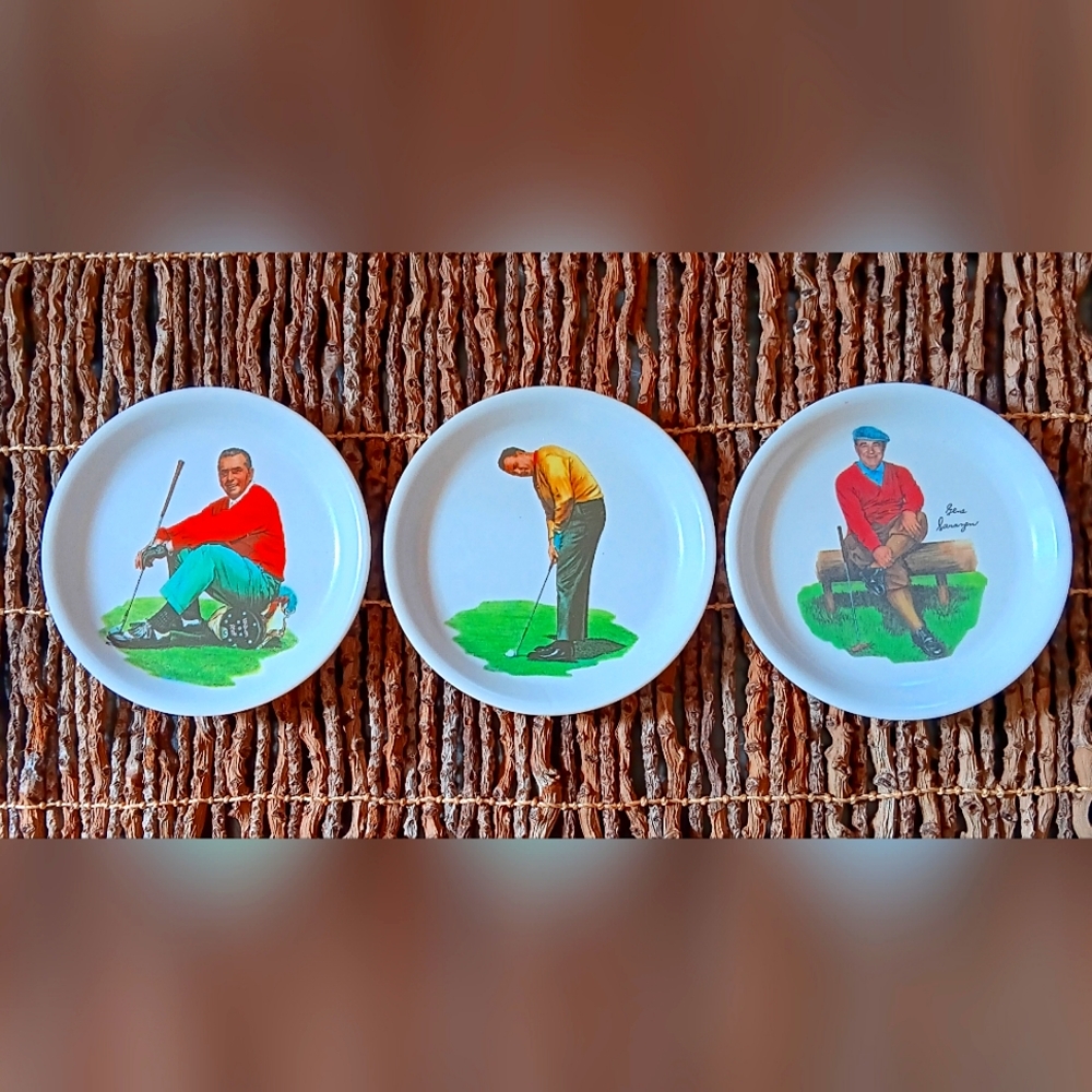 3 Vintage 1960s Wilson Golf Coasters